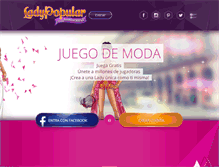 Tablet Screenshot of ladypopular.minijuegos.com